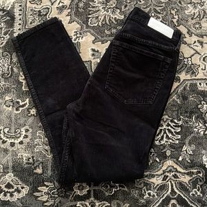 Re/Done skinny fit Velvet black high rise jeans. Size 27